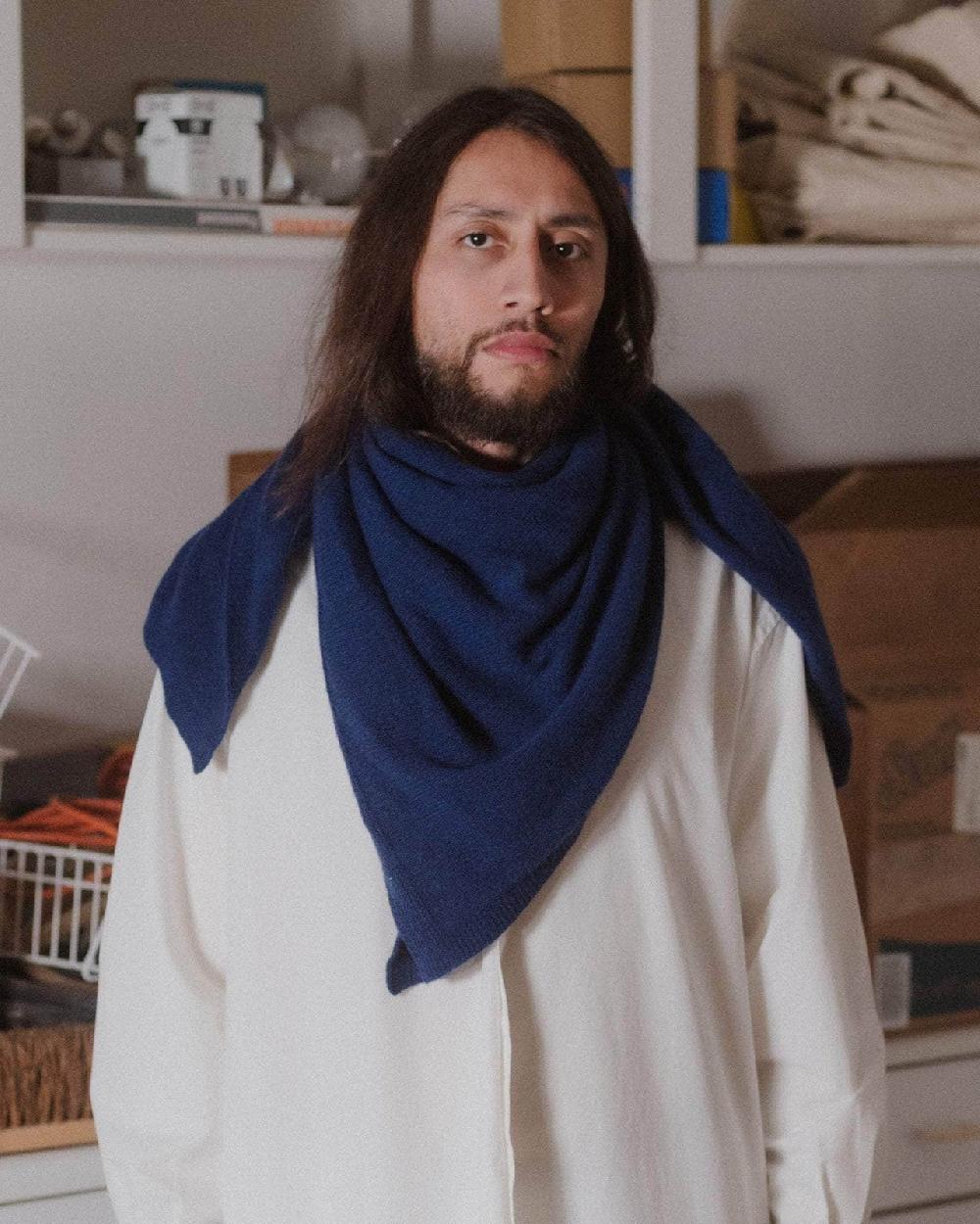 baserange Écharpe whit - Cachemire recyclé