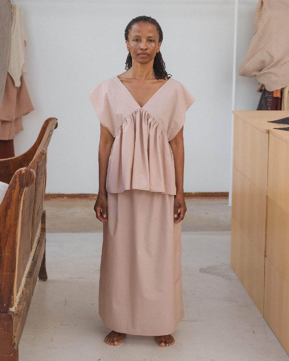 Baserange Jupe Cable - Popeline De Coton Biologique