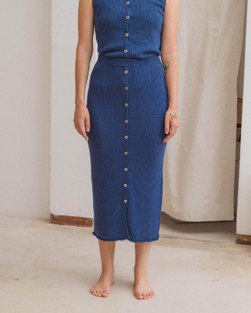 baserange jupe drip - Lin côtelé et Seacell