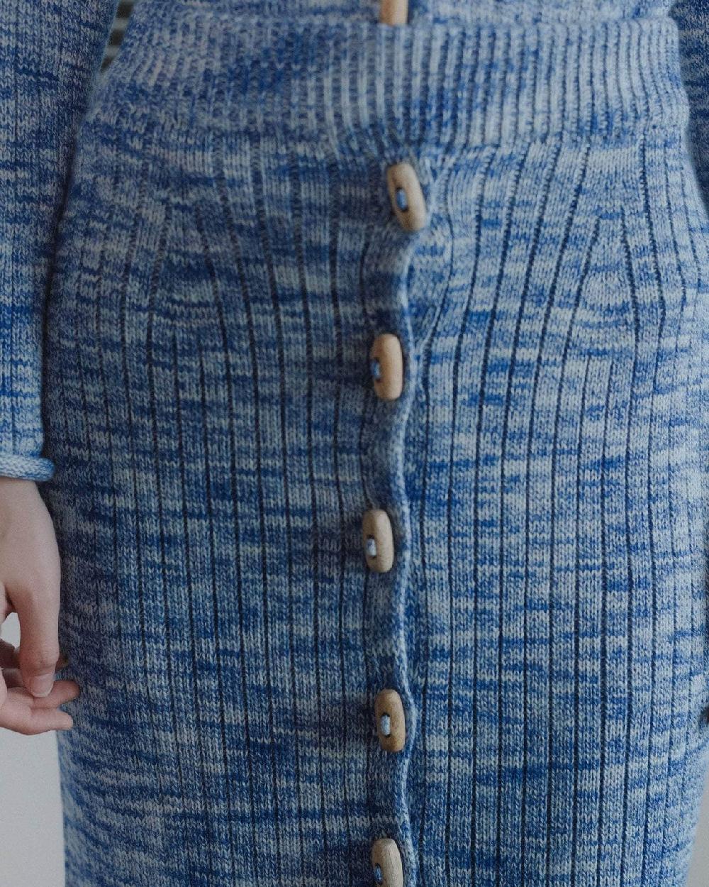 Baserange Jupe Drip - Maille De Coton Biologique