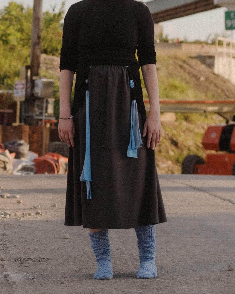 baserange Jupe lei - Soie sauvage