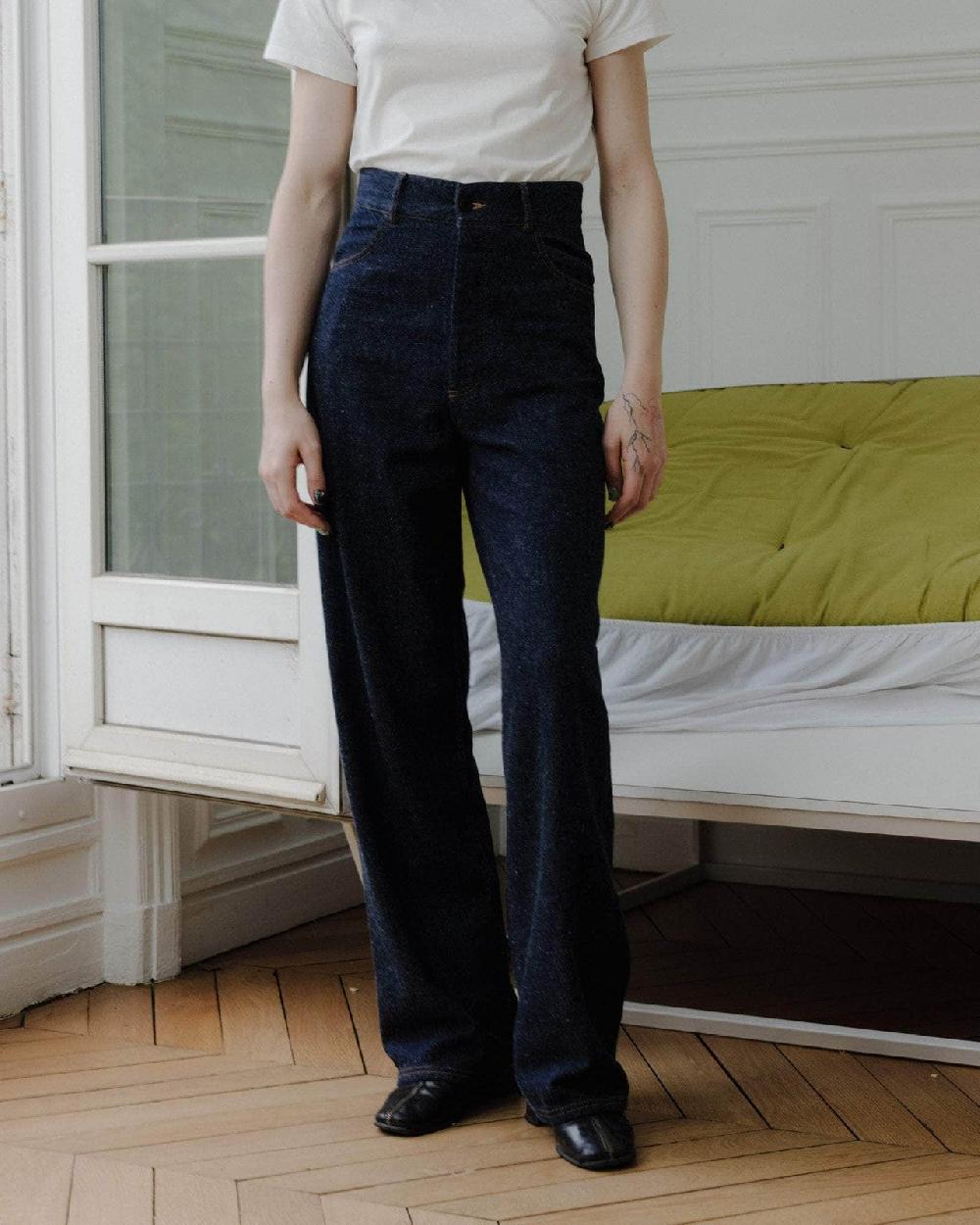 baserange Navalo pants - Denim en coton recyclé