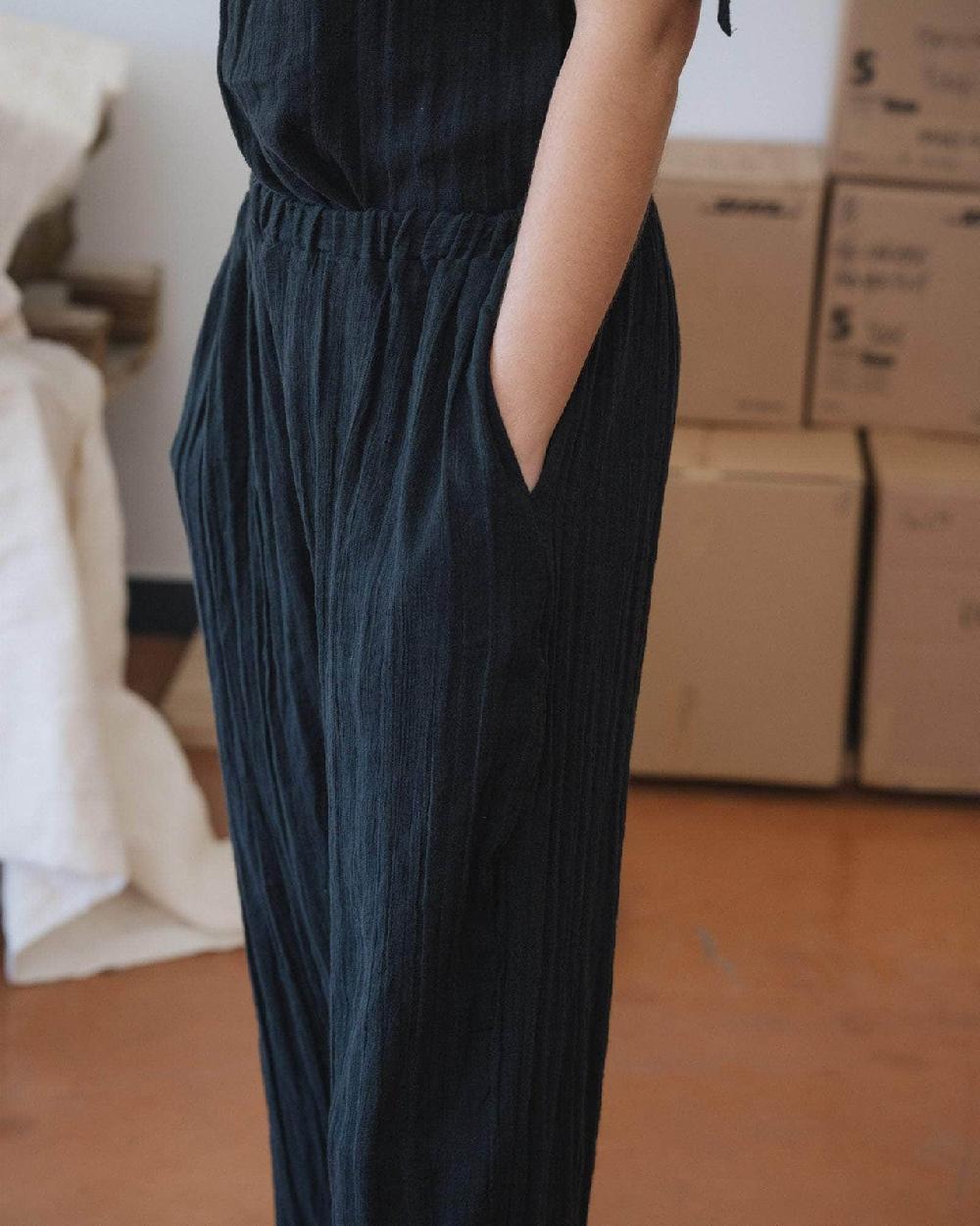 Baserange Pantalon Folio - Lin Froissé