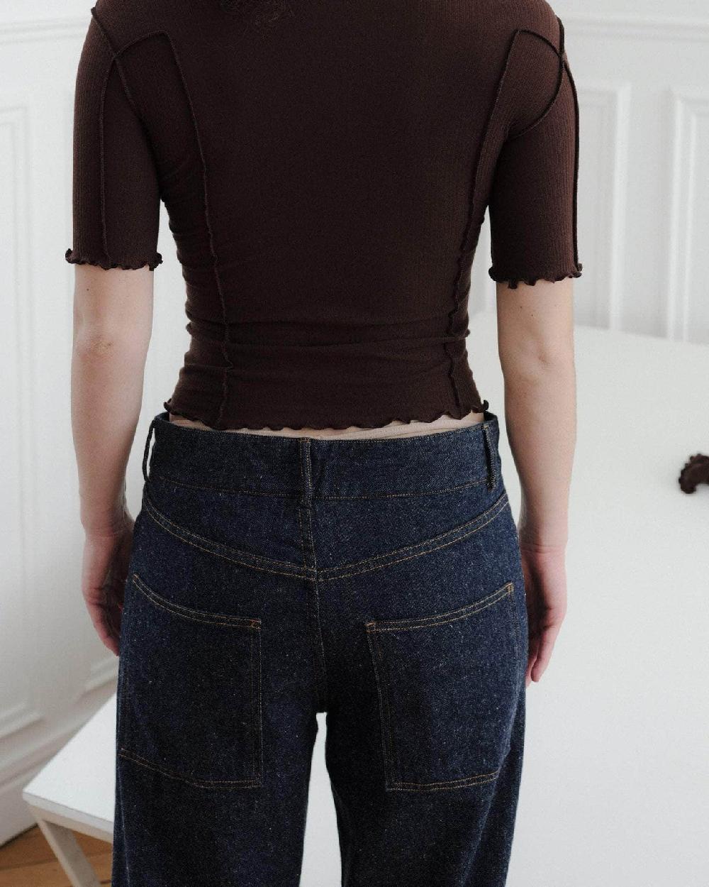 Baserange Pantalon Indre - Denim En Coton Recyclé