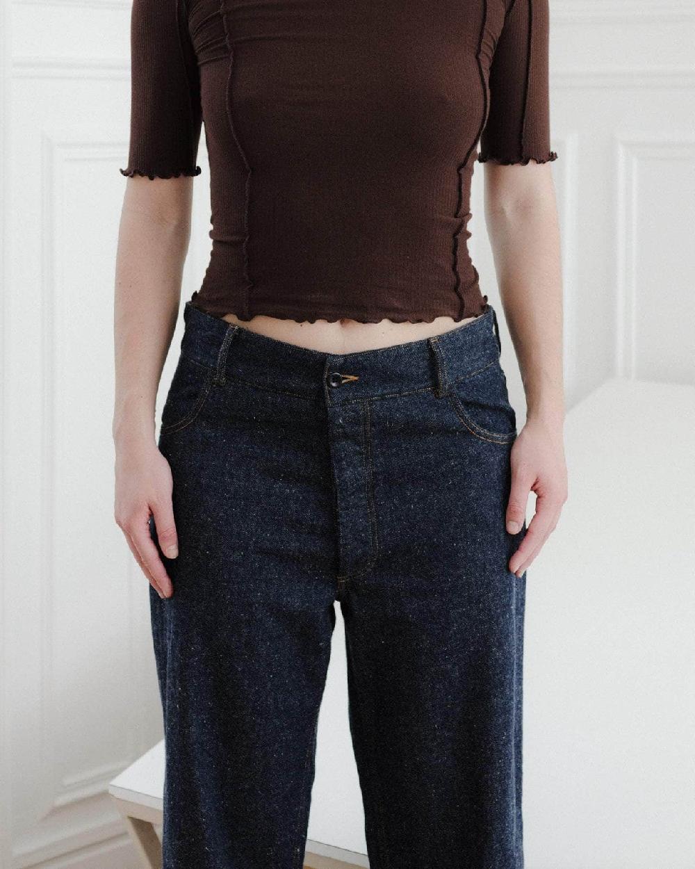Baserange Pantalon Indre - Denim En Coton Recyclé