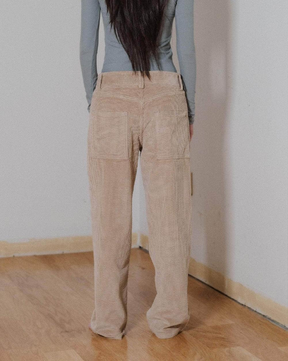 Baserange Pantalon Indre - Velours Côtelé De Coton
