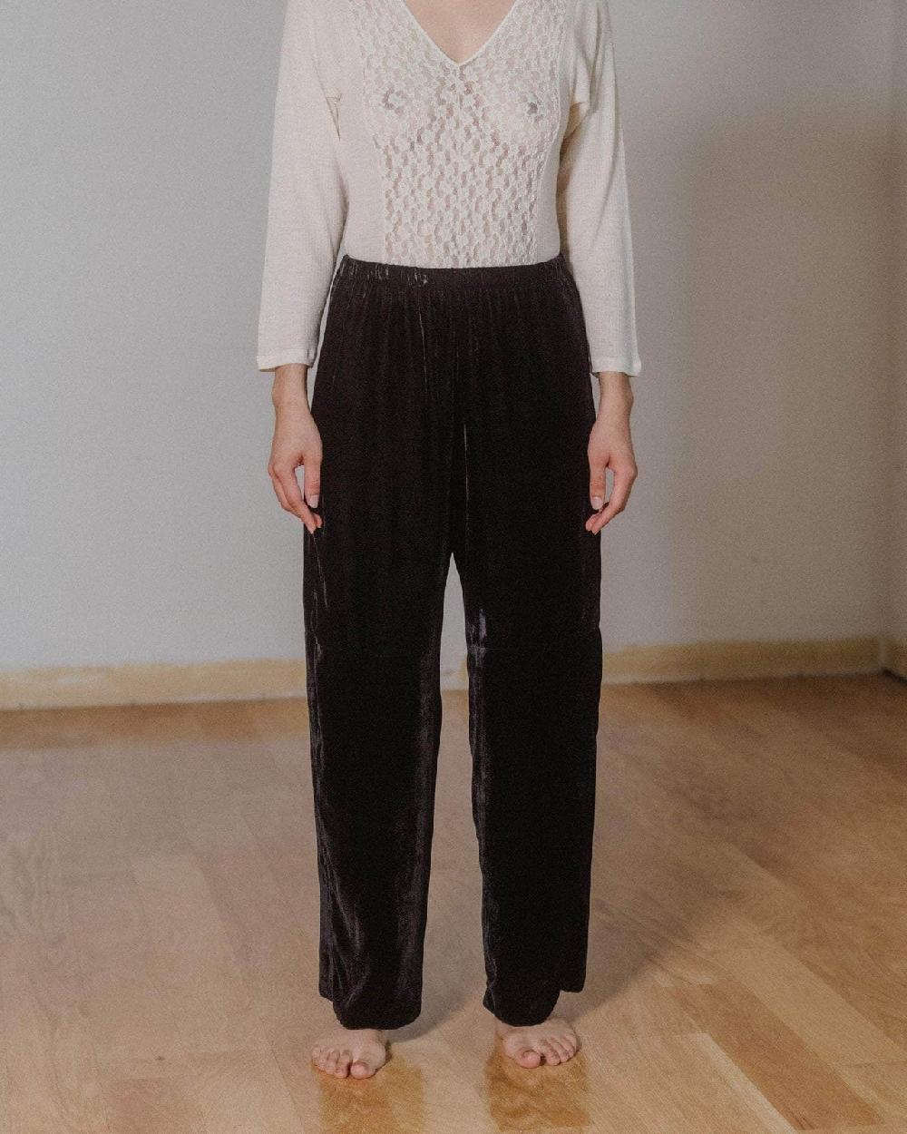 baserange Pantalon olin - Velours de soie