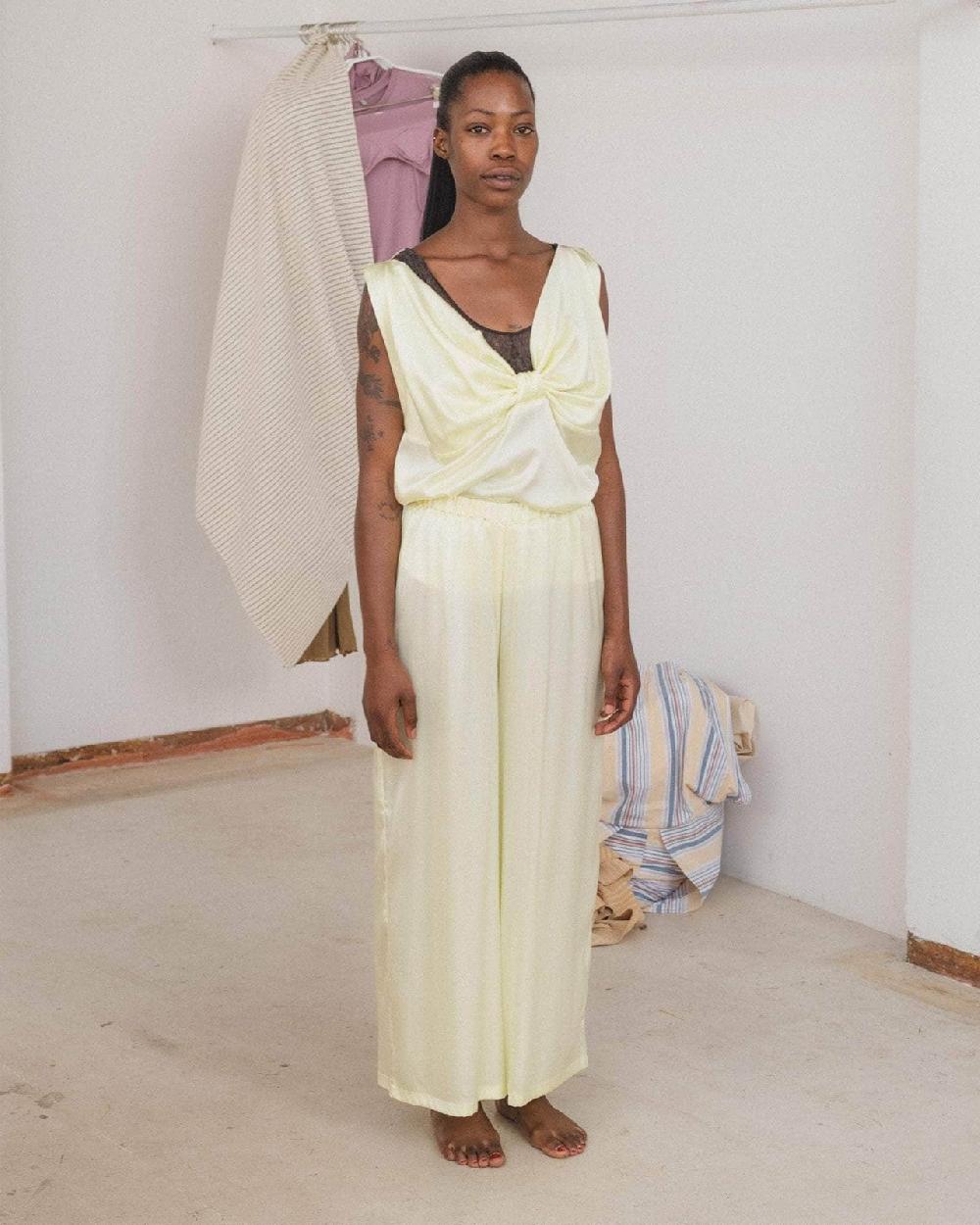 Baserange Pantalon Sepia - Satin De Soie