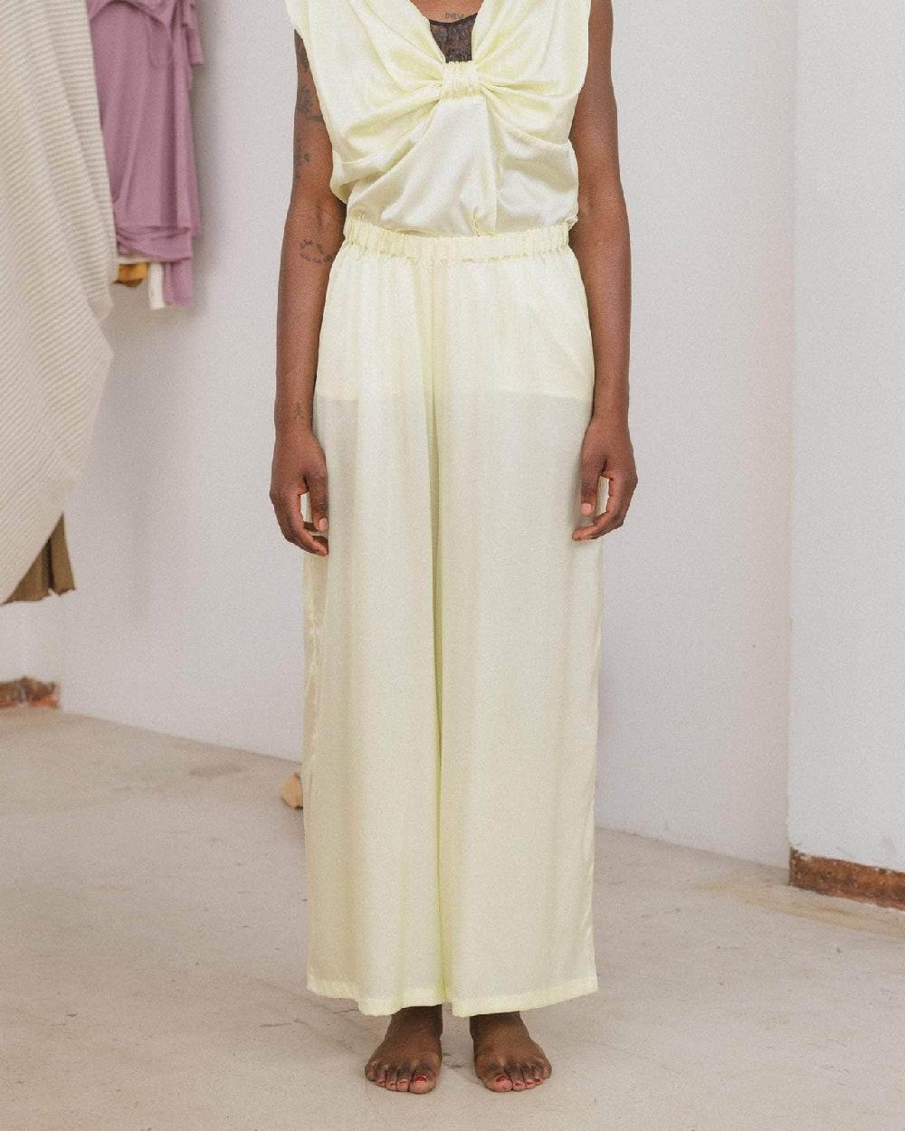 baserange pantalon sepia - Satin de soie