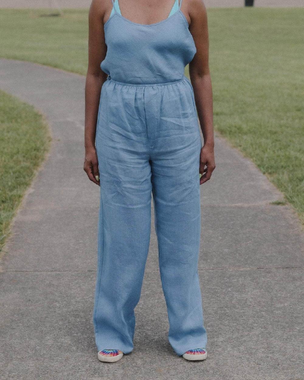 baserange Pantalon stoa - Lin léger