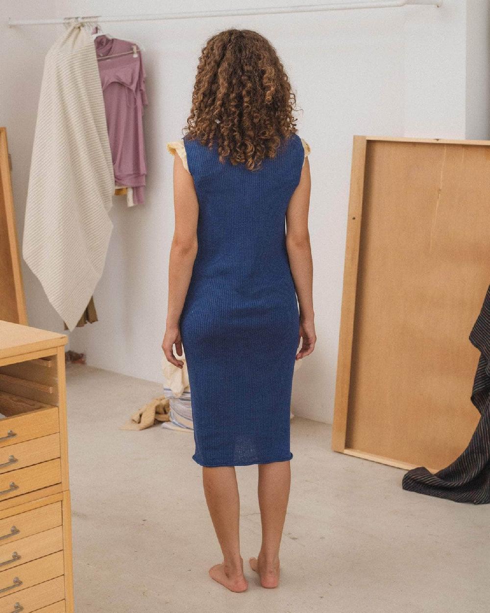 Baserange Robe Drip - Lin Côtelé Et Seacell