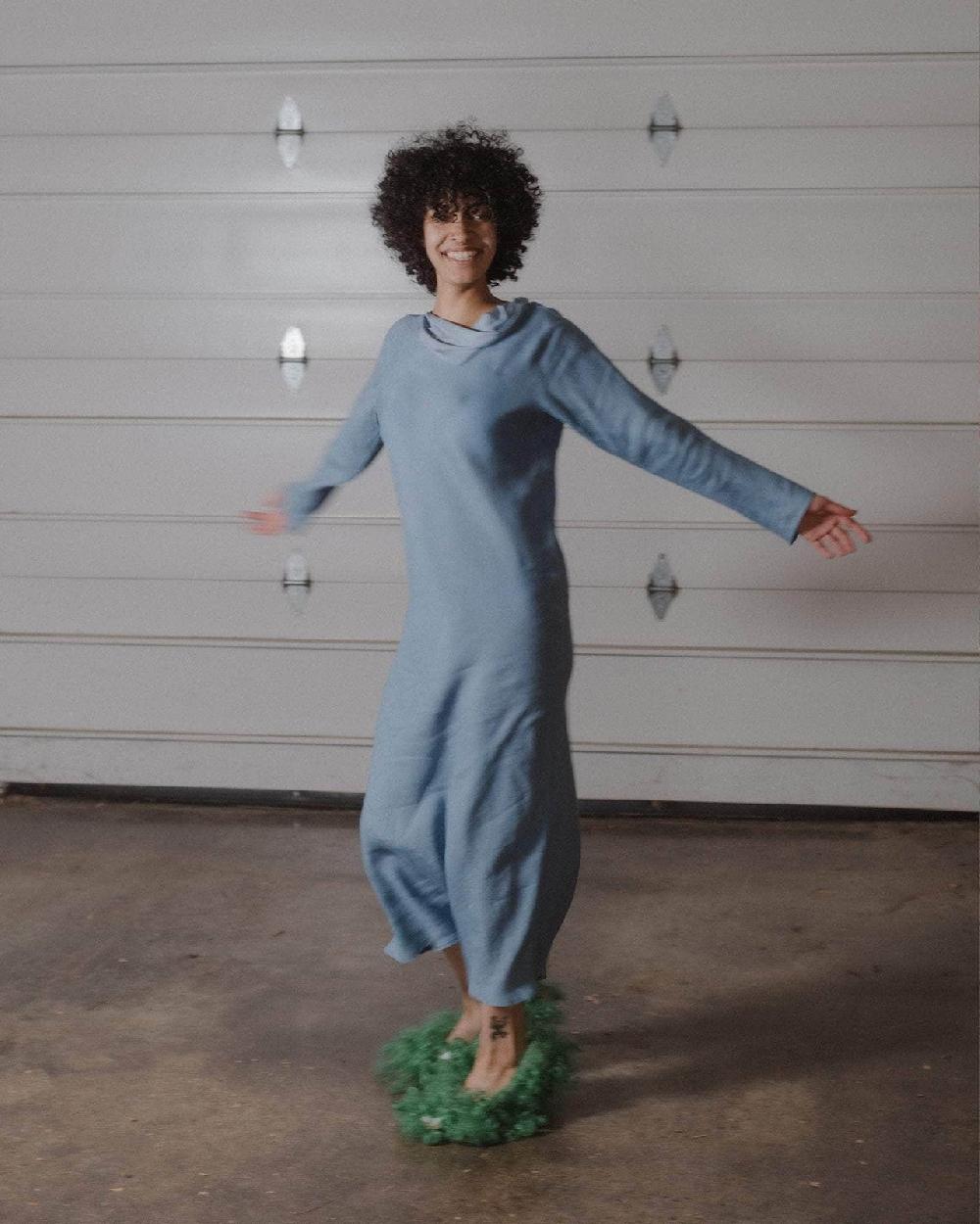 Baserange Robe Dydine à Manches Longues - Lin Léger