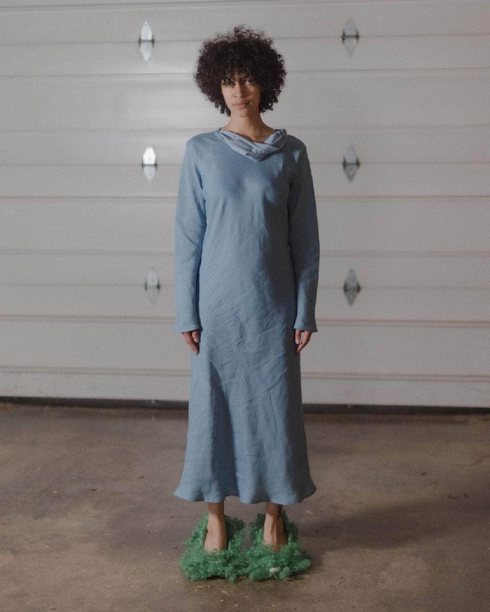 baserange Robe dydine à manches longues - Lin léger