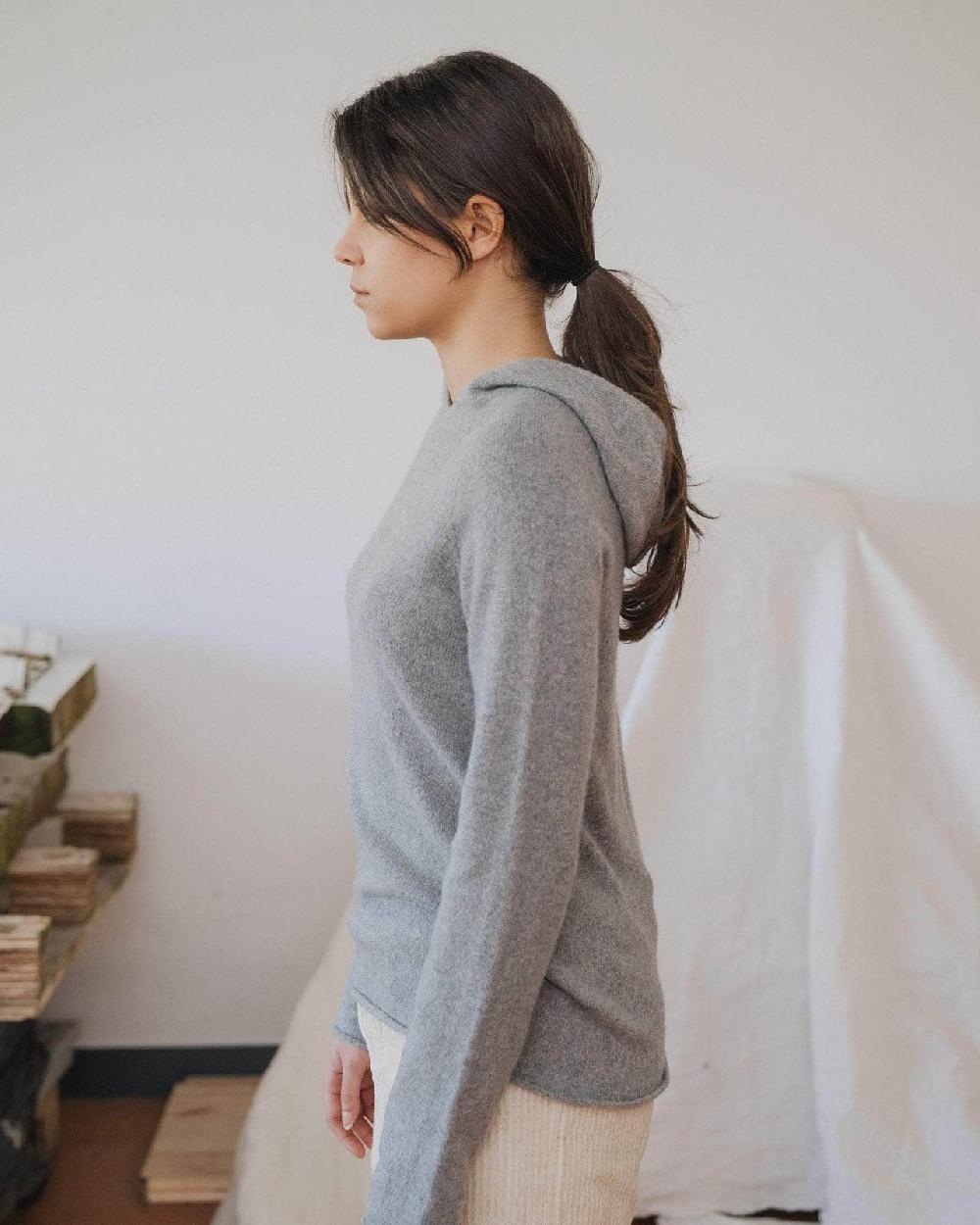 Baserange Sweat à Capuche Rim - Cachemire Recyclé