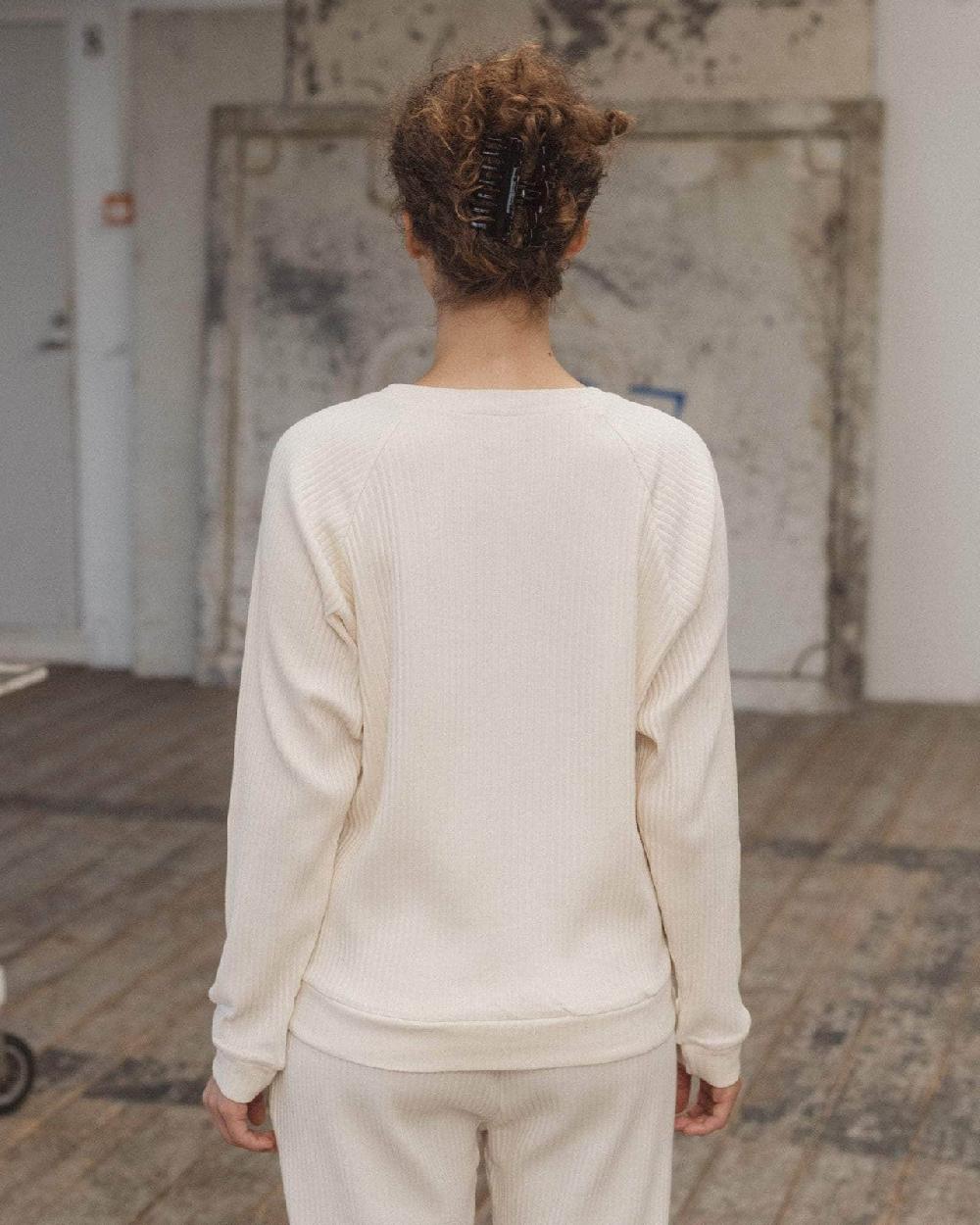 Baserange Sweat Basic - Jersey De Coton Côtelé