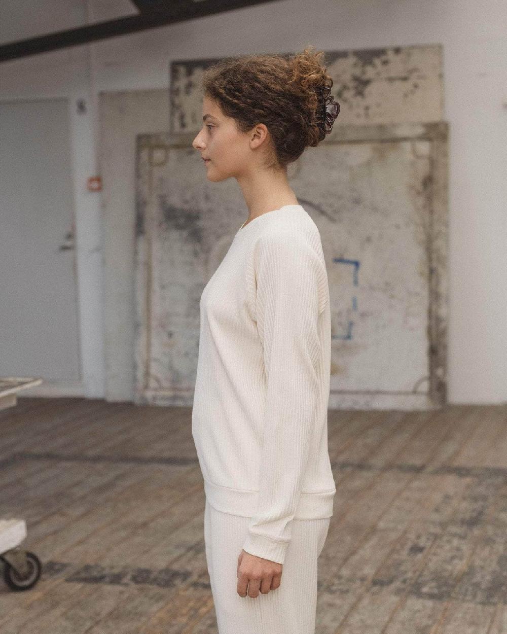 Baserange Sweat Basic - Jersey De Coton Côtelé