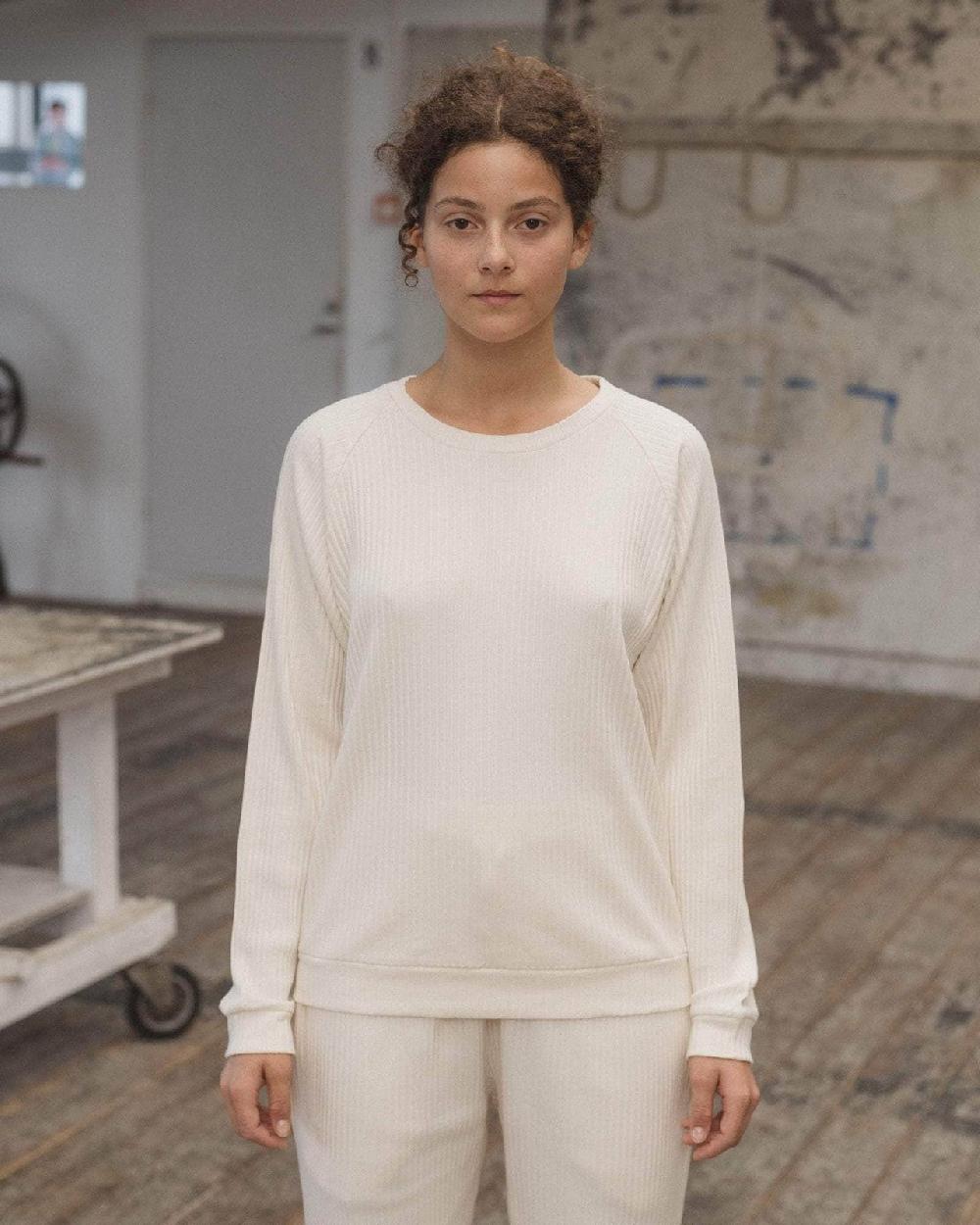 baserange Sweat basic - Jersey de coton côtelé