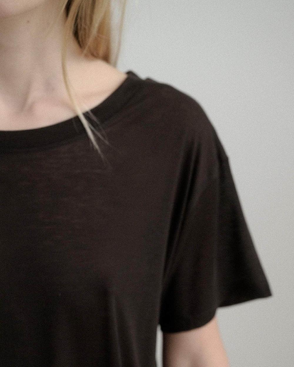 Baserange T-shirt Ample - Lyocell De Bambou