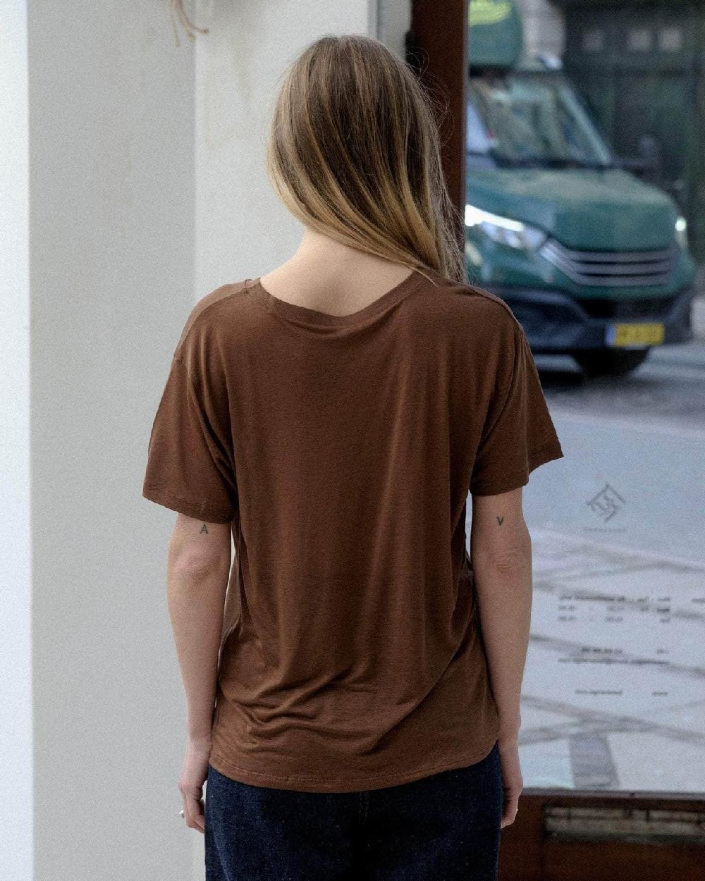 Baserange T-shirt Ample - Lyocell De Bambou