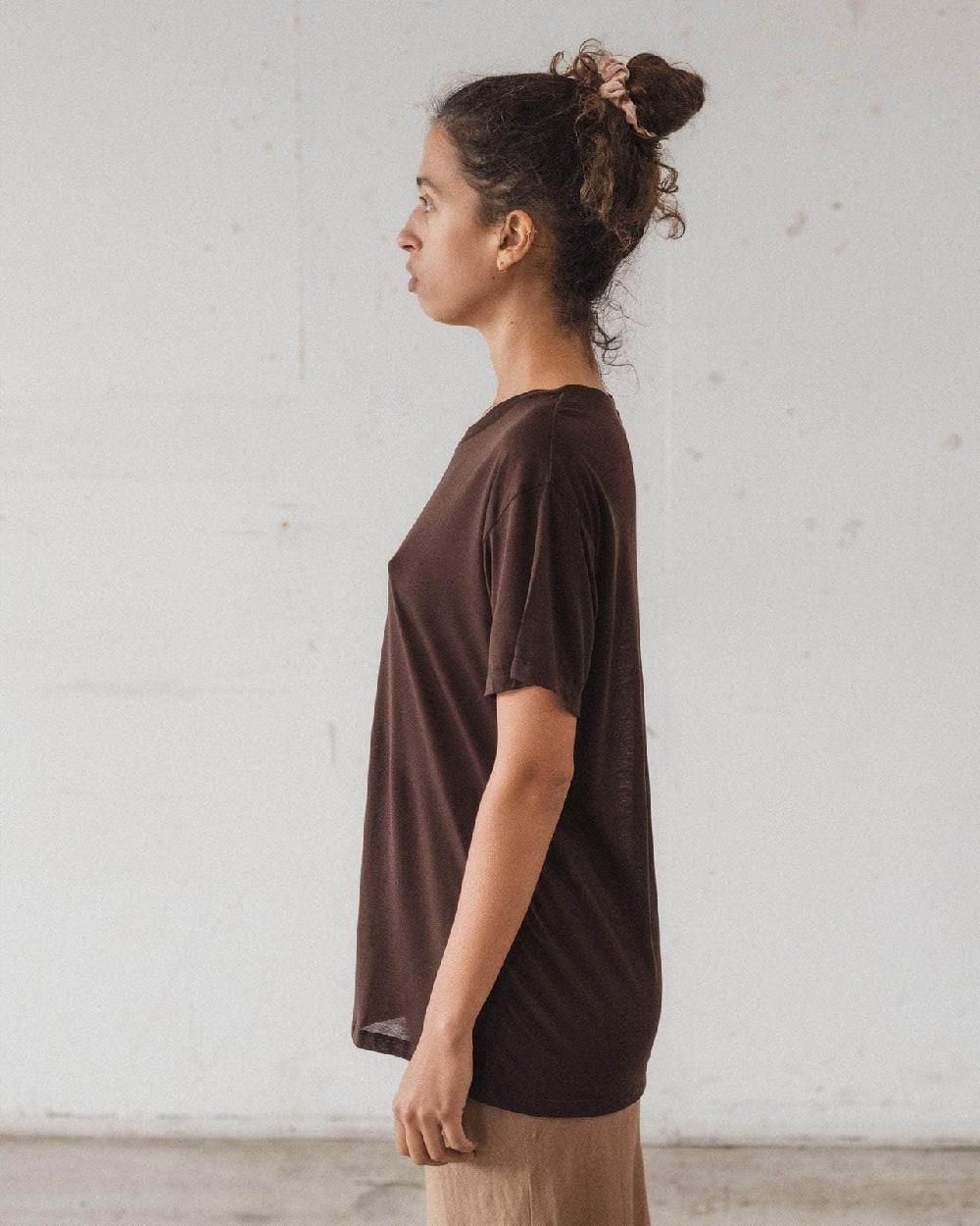 Baserange T-shirt Ample - Lyocell De Bambou