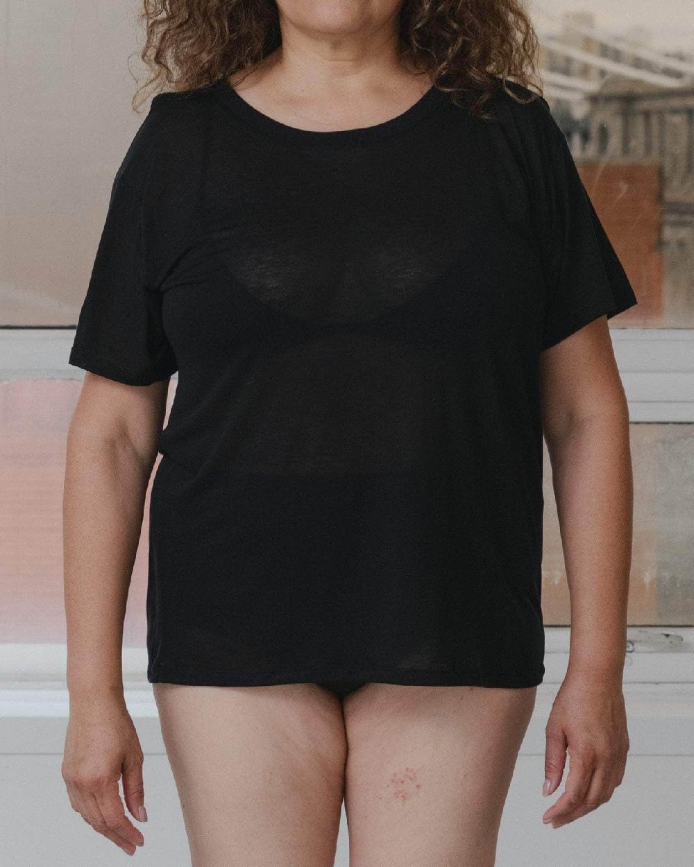 Baserange T-shirt Ample - Lyocell De Bambou