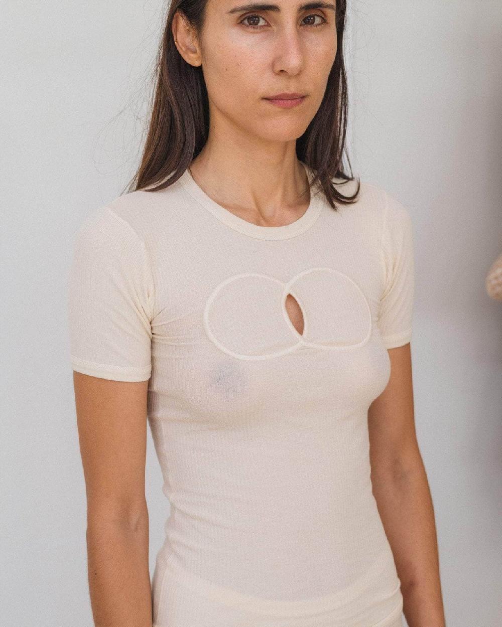 Baserange T-shirt Chain - Coton Biologique Côtelé