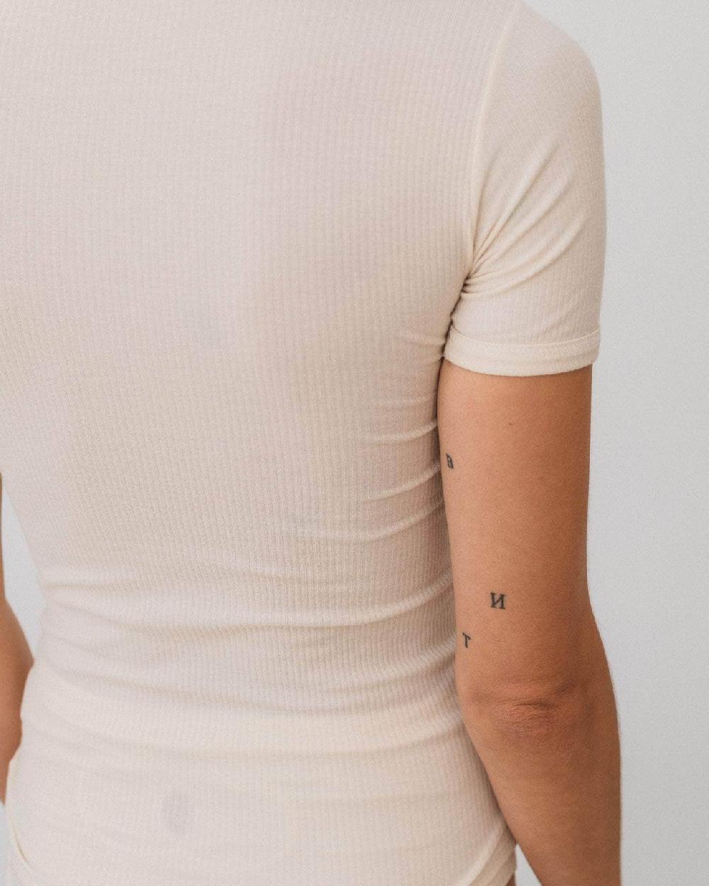 Baserange T-shirt Chain - Coton Biologique Côtelé