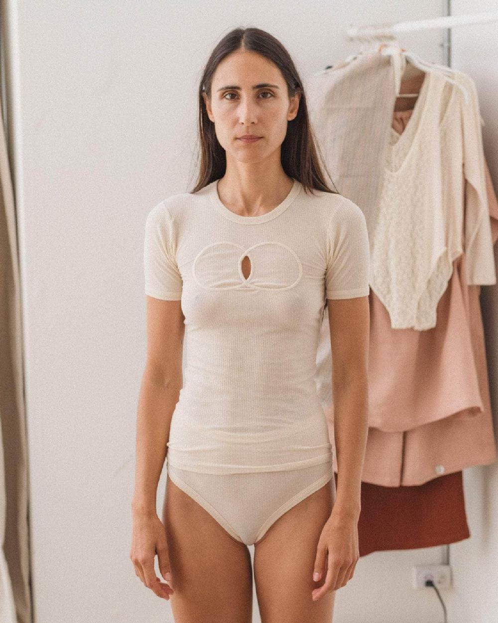 baserange t-shirt chain - Coton biologique côtelé