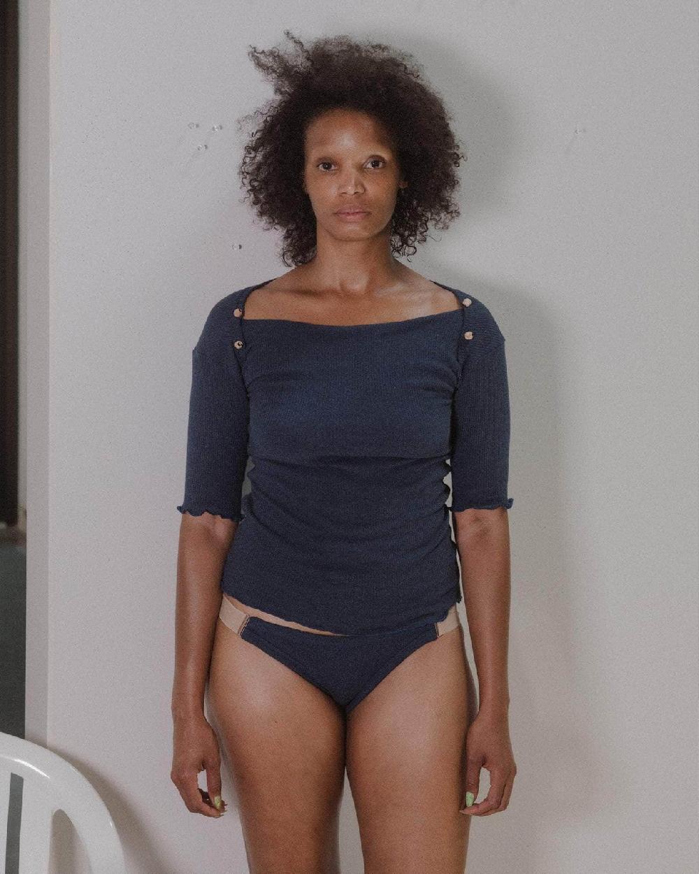 baserange T-shirt disc - Coton recyclé côtelé