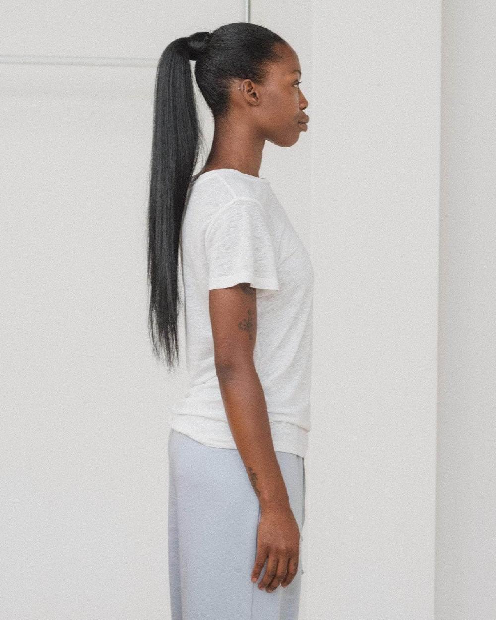 Baserange T-shirt Sevinc - Fin Jersey De Lin