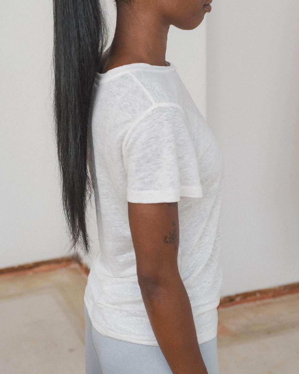 Baserange T-shirt Sevinc - Fin Jersey De Lin