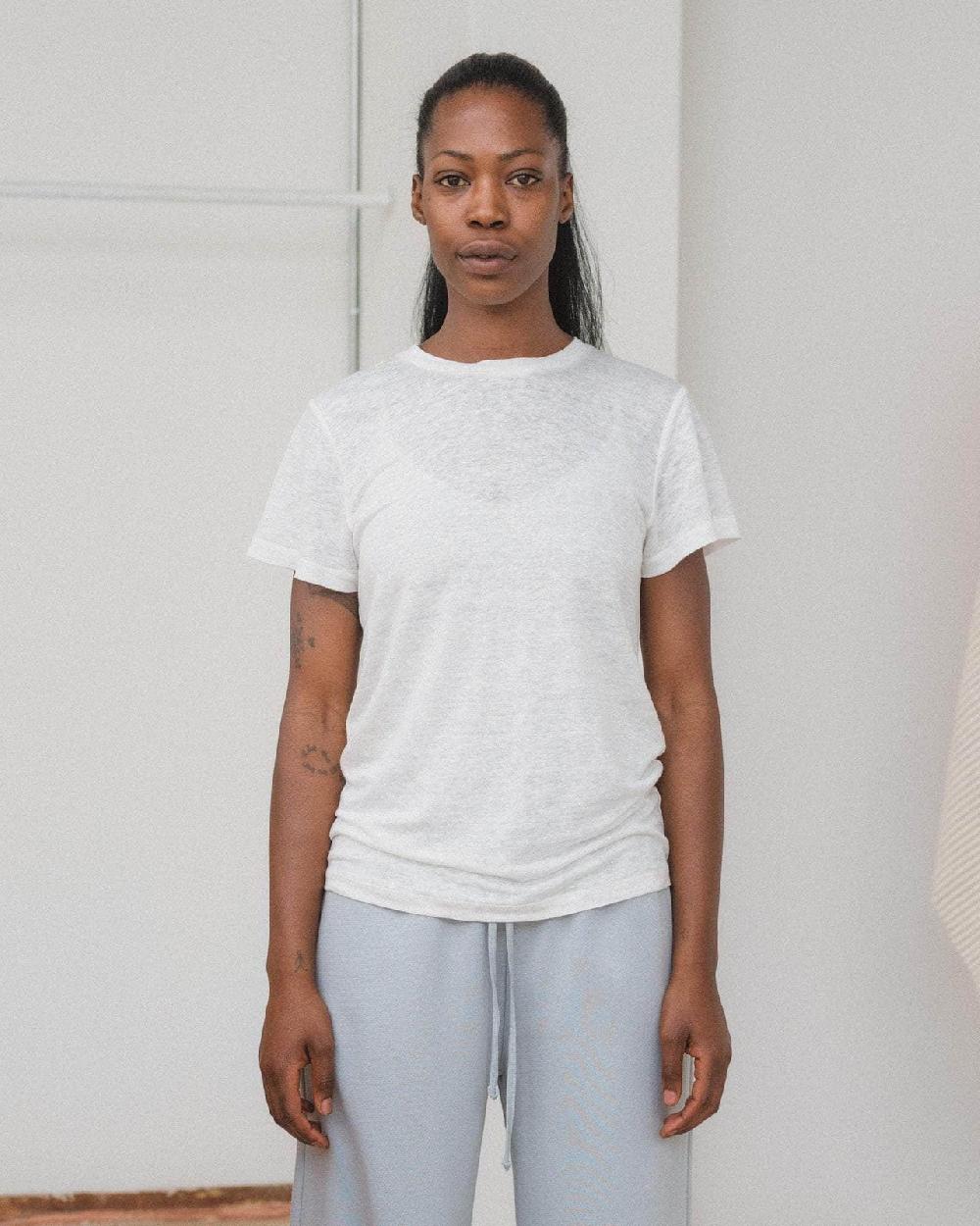 baserange t-shirt sevinc - Fin jersey de lin