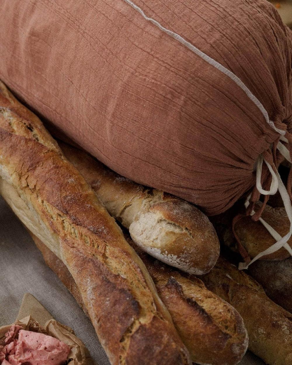 baserange Taie d'oreiller longue shell - Lin froissé