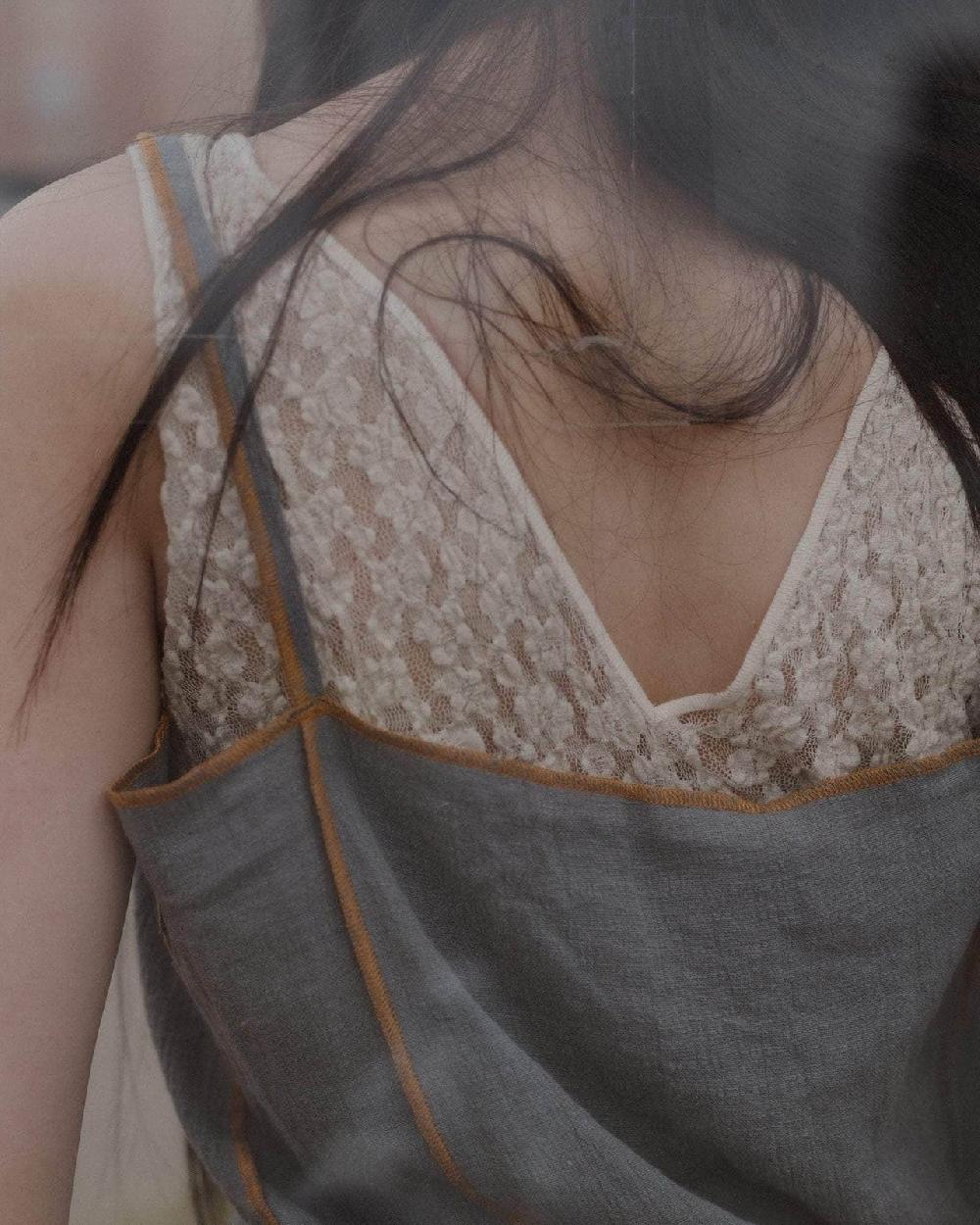 Baserange Top à Bretelles Shok - Lin Froissé