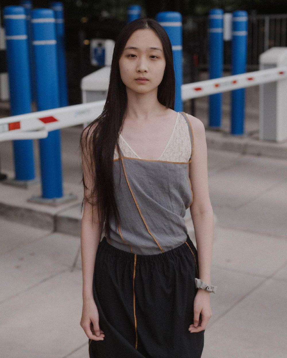 baserange Top à bretelles shok - Lin froissé