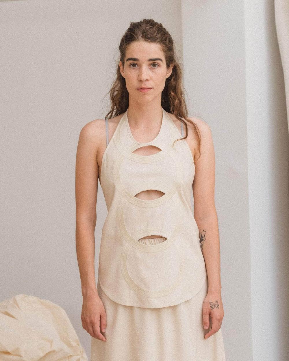 baserange top apron chain - Soie sauvage