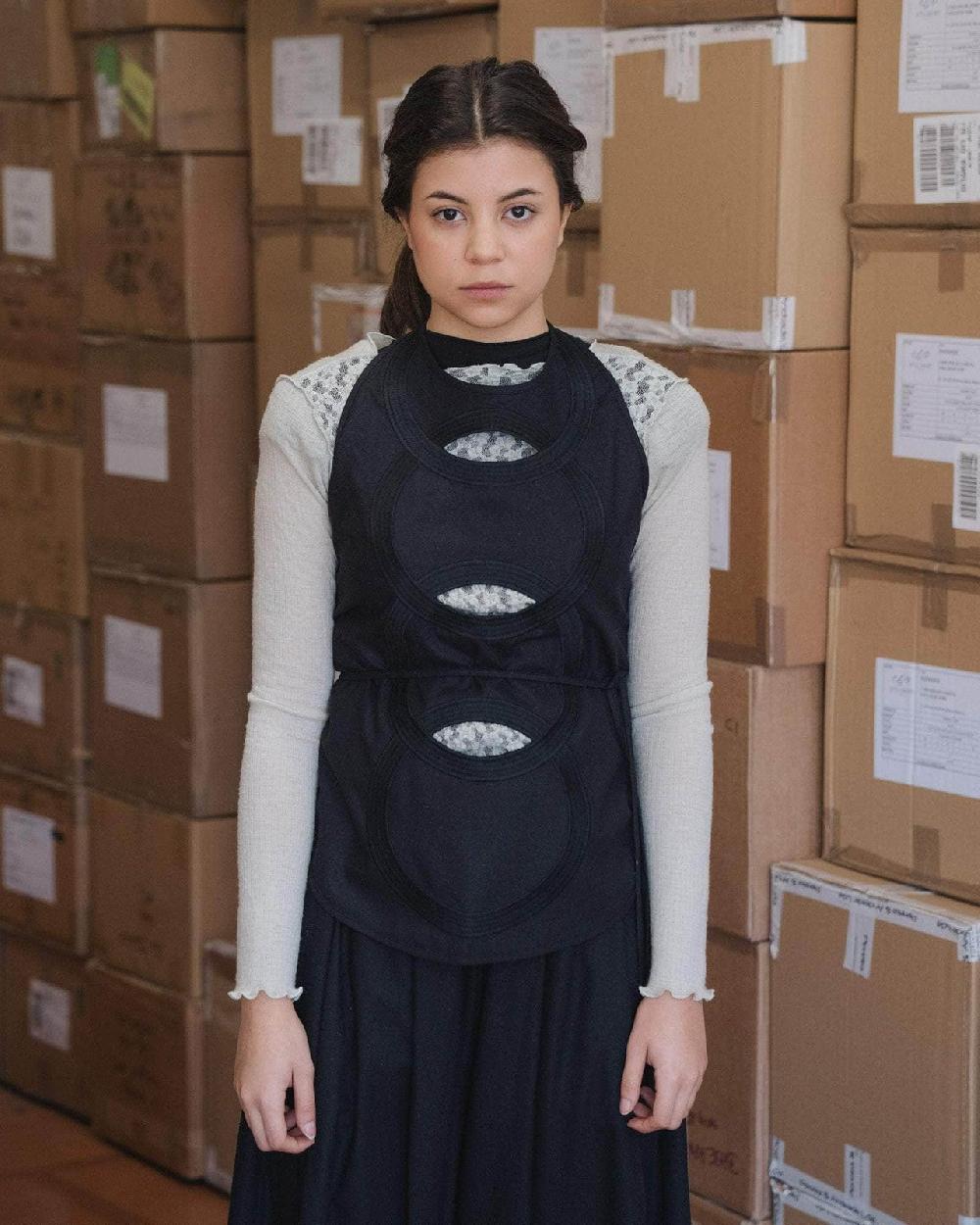 baserange top apron chain - Soie sauvage