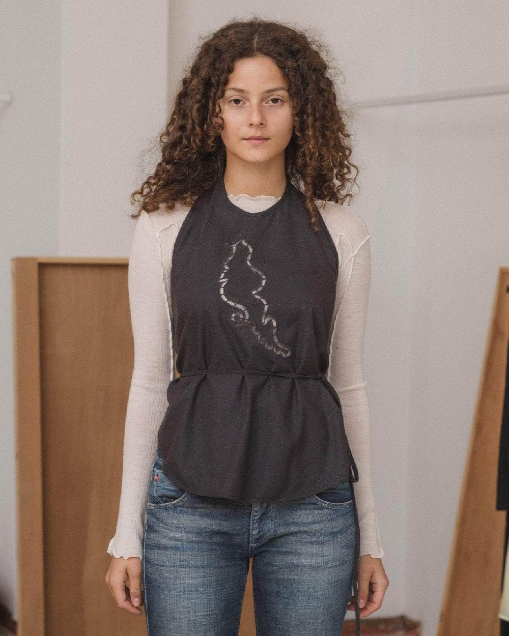 baserange Top apron lei - Soie sauvage