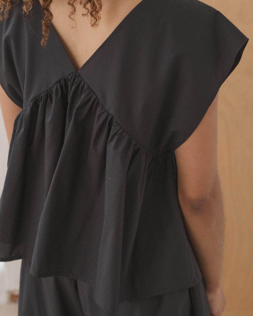 Baserange Top Cable - Popeline De Coton Biologique