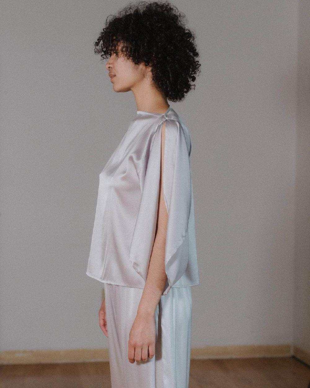 Baserange Top City à Manches Longues - Satin De Soie