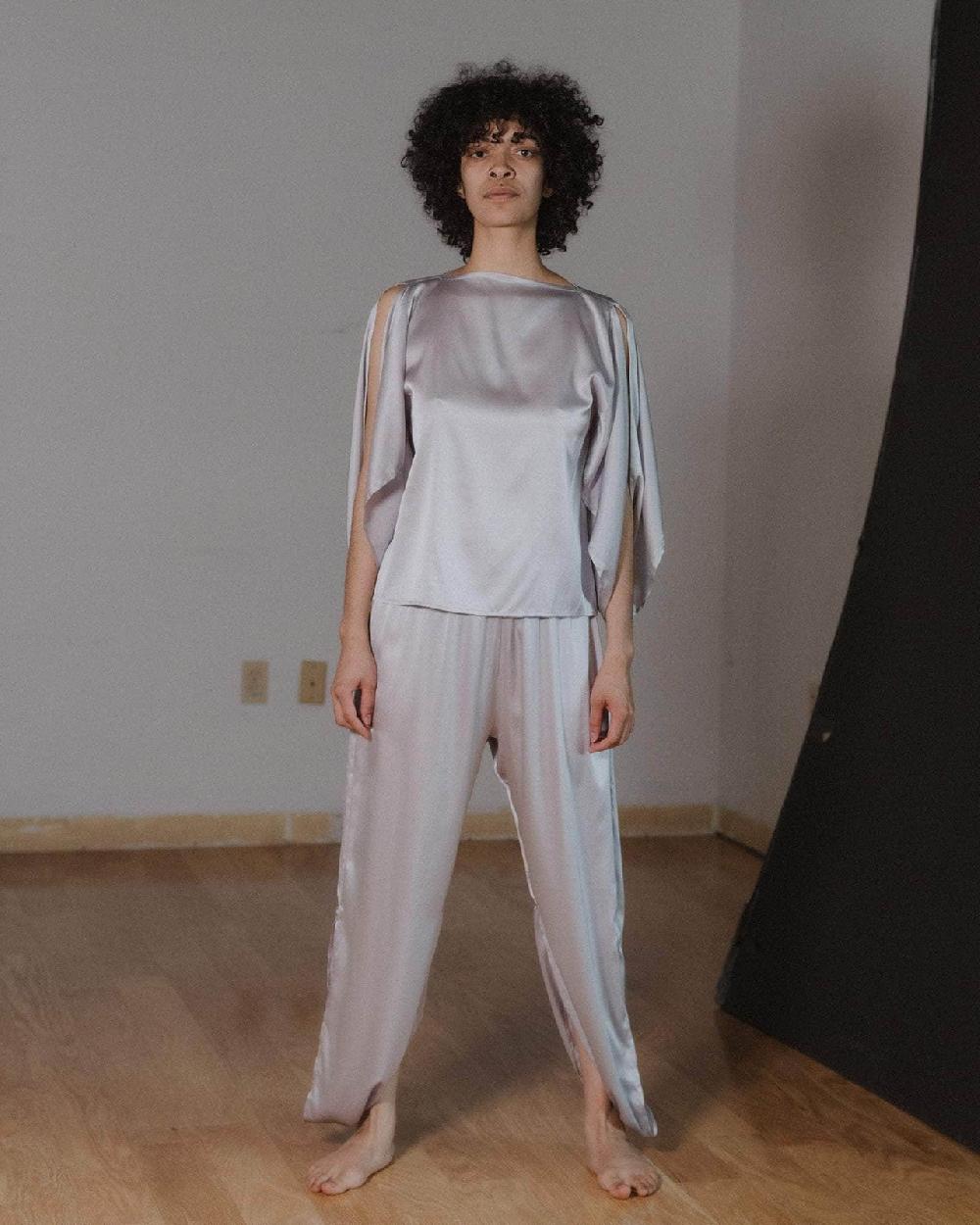 Baserange Top City à Manches Longues - Satin De Soie