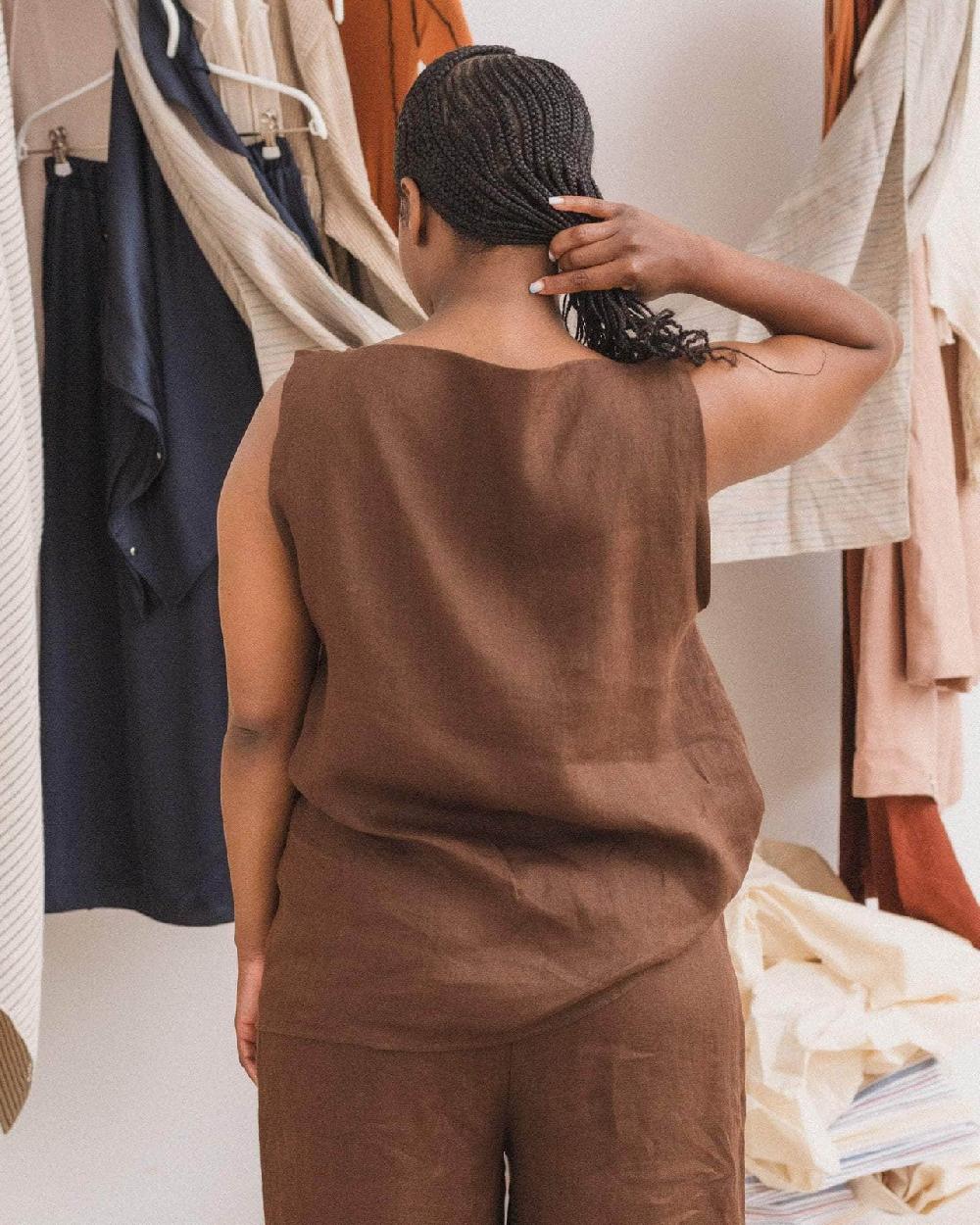 Baserange Top Sepia - Lin Fin Et Dentelle