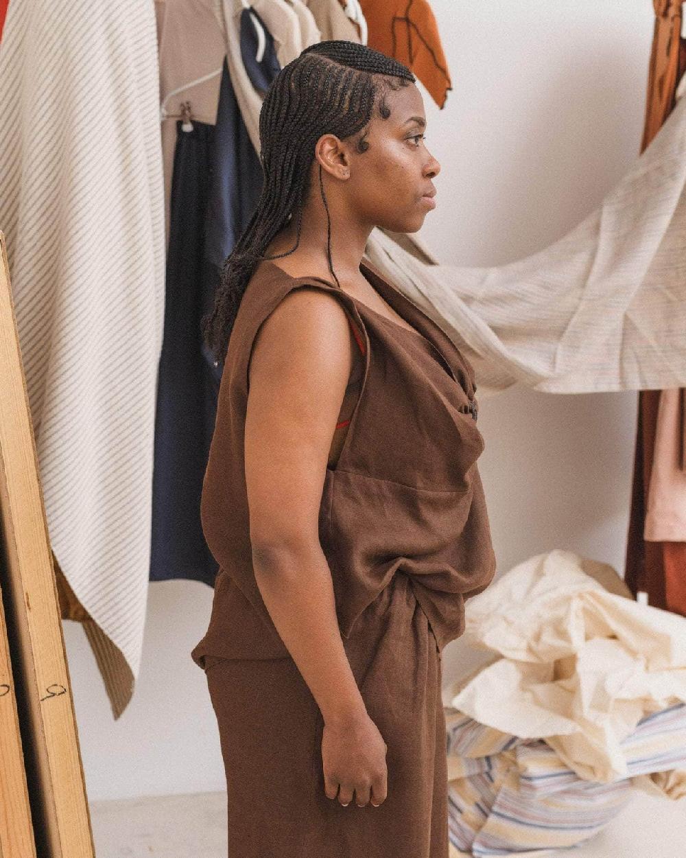 Baserange Top Sepia - Lin Fin Et Dentelle