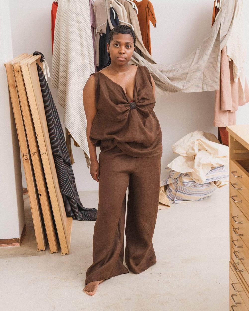 Baserange Top Sepia - Lin Fin Et Dentelle