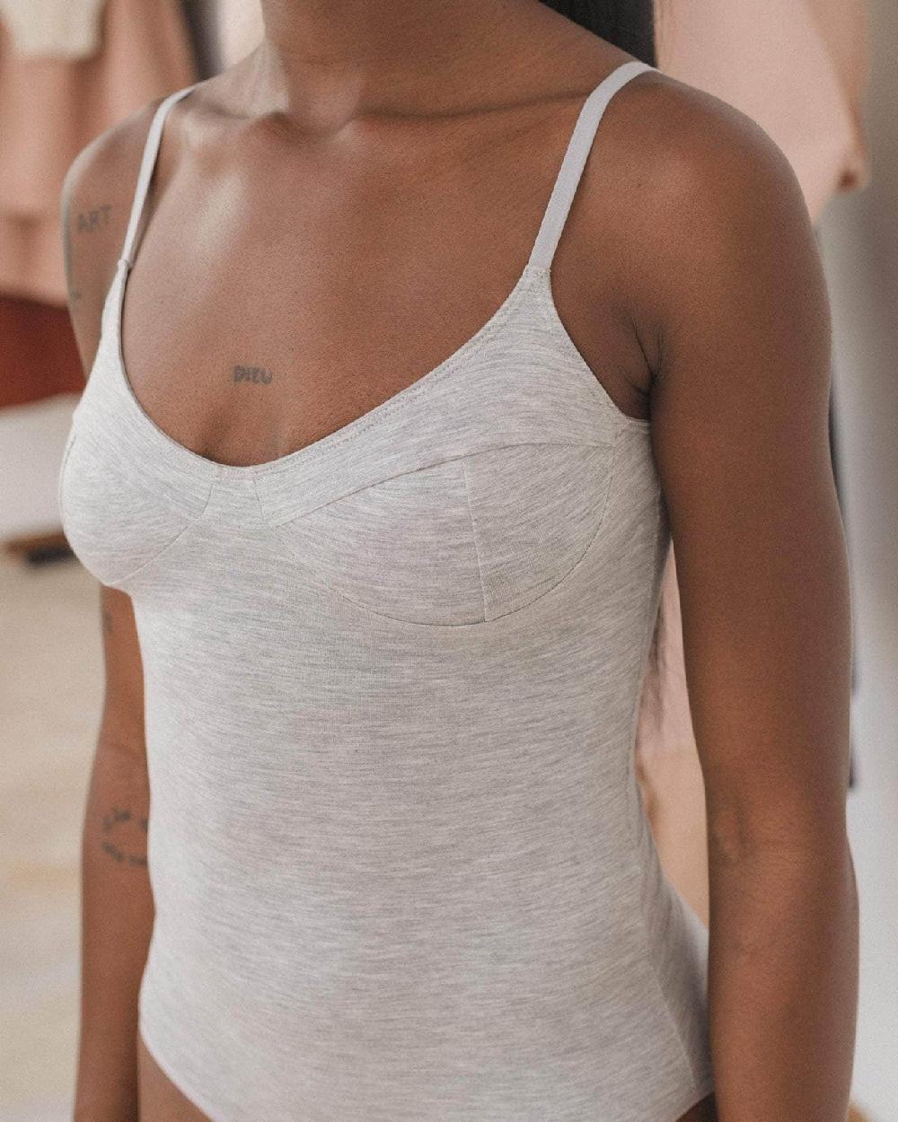 Baserange Body Avec Soutien-gorge - Viscose De Bambou