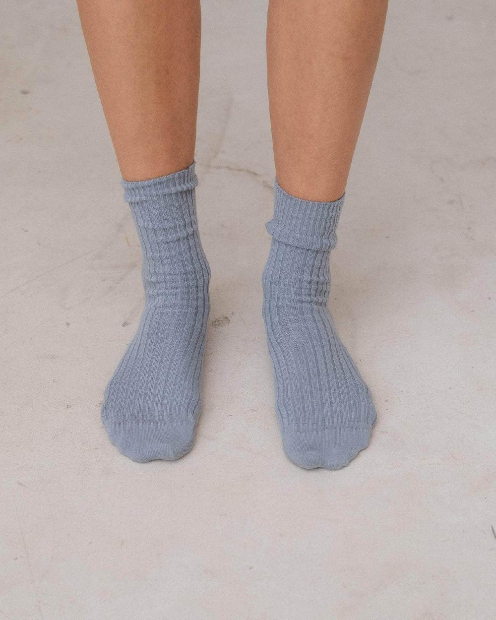 baserange chaussettes côtelées mi-hautes - Coton biologique côtelé