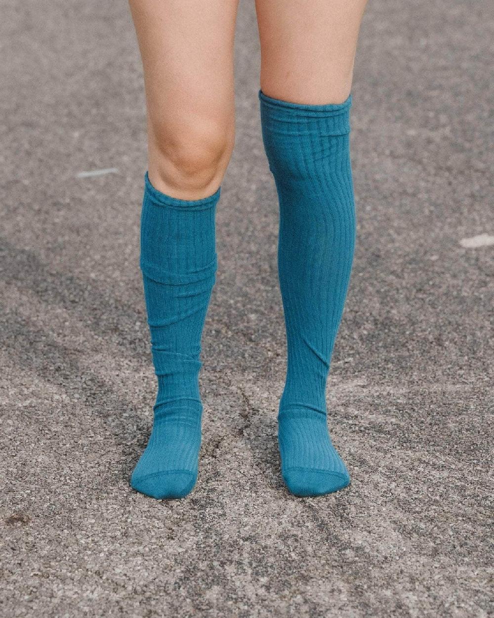 baserange Chaussettes hautes - Coton biologique côtelé