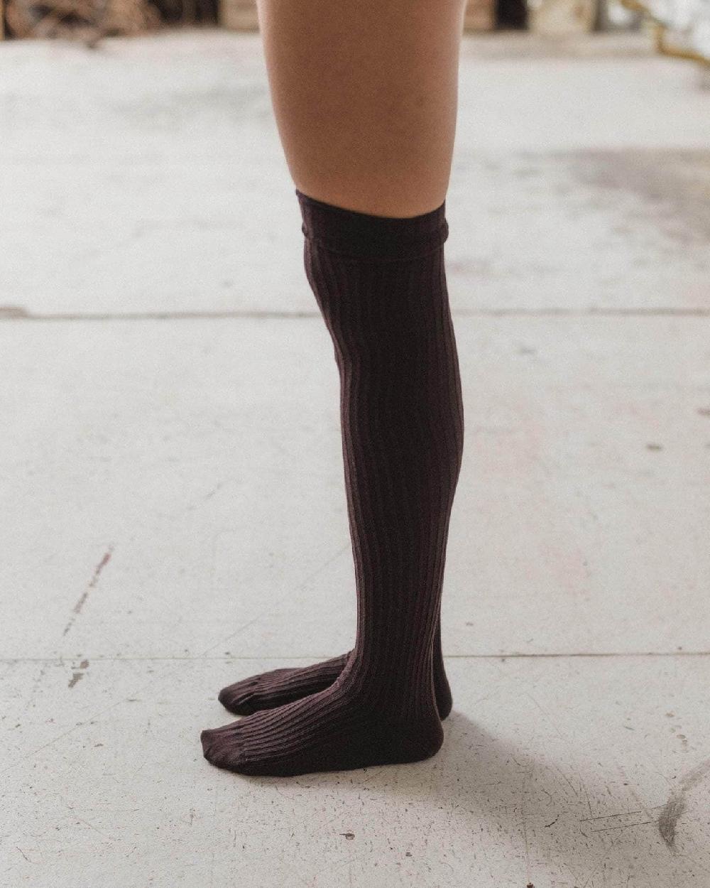 Baserange Chaussettes Hautes - Coton Biologique Côtelé