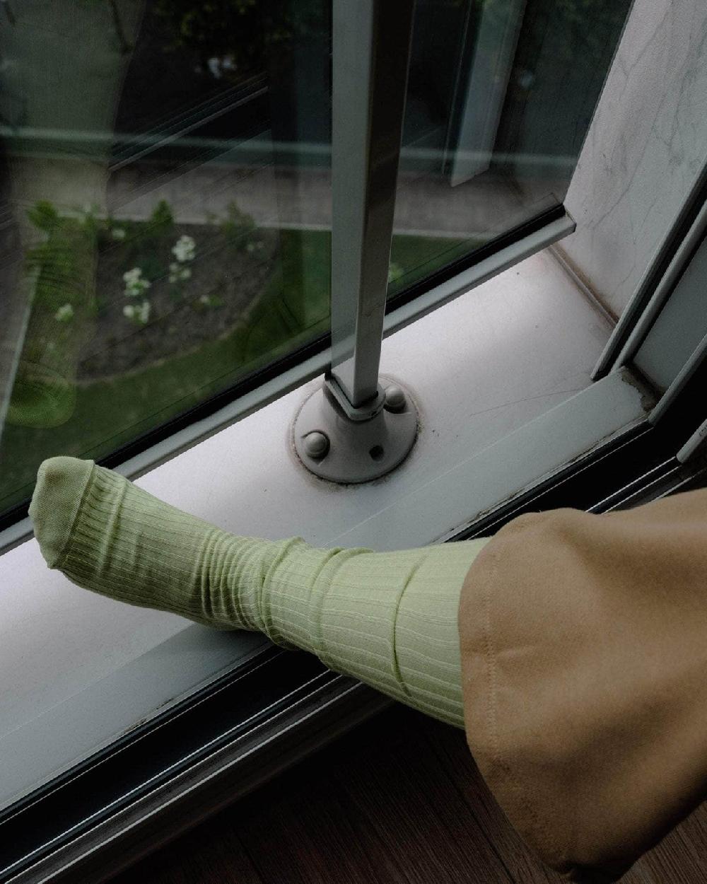 Baserange Chaussettes Hautes - Coton Biologique Côtelé