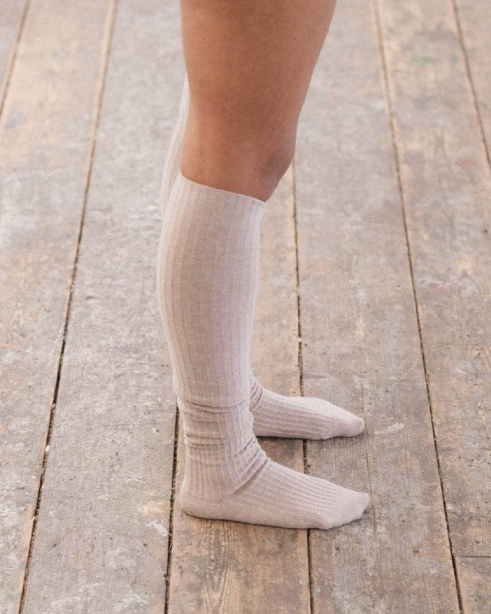 Baserange Chaussettes Hautes - Coton Biologique Côtelé